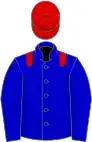 Blue, red epaulets and cap