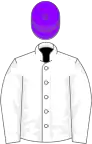 White, violet cap