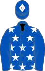 Blue, white stars on body, star on cap