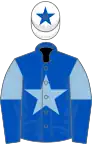 Royal Blue, Light Blue star, Light Blue and Royal Blue halved sleeves, White cap, Royal Blue star