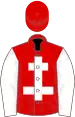 Red, white cross of lorraine and sleeves, red cap