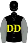 Black, yellow 'DD' and shoulders, grey sleeves