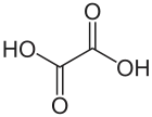 Structural formula of oxalic acid