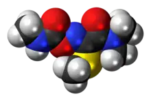 Space-filling model of oxamyl