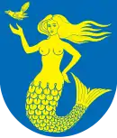 A mermaid in the coat of arms of the Päijänne Tavastia region, Finland (1997)