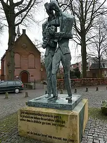 Vincent and Theo van Gogh, 1963–64, bronze sculpture, in Zundert, The Netherlands