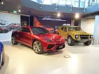 Urus Concept alongside the Lamborghini LM002