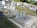 The Royal Air Force's crewmembers' tombstones in the village's cemetery