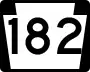 Pennsylvania Route 182 marker