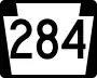 Pennsylvania Route 284 marker