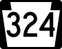 Pennsylvania Route 324 marker