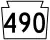 Pennsylvania Route 490 marker