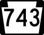 Pennsylvania Route 743 marker