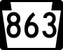 Pennsylvania Route 863 marker