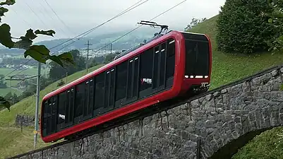 Pilatus Bahn Bhe 2v2 railcars by Stadler Rail, introduced in 2022