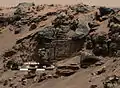 "Hidden Valley" water-related sedimentary deposits on Mars –  Curiosity rover (August 7, 2014).