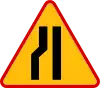 A-12c "road narrows — on the left"