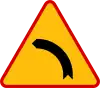 A-2 "dangerous curve to the left"