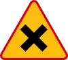 A-5 "intersection — uncontrolled intersection"(yield to vehicles coming from the right)