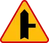 A-6b "intersection with a side road from the right"Drivers on the side road have to yield