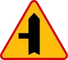 A-6c "intersection with a side road from the left"Drivers on the side road have to yield