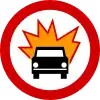 B-13 "no entry for vehicles carrying explosive or easily combustible goods"