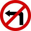 B-21 "no left turns"(this sign prohibits also U-turns on the nearest intersection)