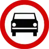 B-3 "no entry for motor vehicles, with exception of one-track motorcycles"