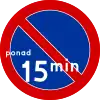 (variant of B-35 sign — no parking for more than [...] minutes