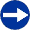 C-1 "turn right before the sign"