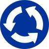 C-12 "roundabout"(or other circular movement; when used with A-7 sign vehicles driving on the roundabout have priority over vehicles approaching!)