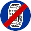 C-19 "end of mandatory usage of snow chains"