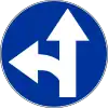 C-7 "drive straight ahead or turn left"