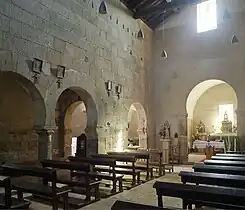 Central nave of the Church of São Pedro de Lourosa (Coimbra)