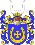 Coat of arms of Kościeleski family from Greater Poland and Silesia, 17th century (According to Urski)