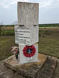 Memorial for Maj.  Lassen and his men near Commachio, Italy, 16 Mar 2024.