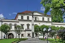 Hunting Palace of the Habsburgs and monument commemorating Silesian legionnaries fallen for Poland