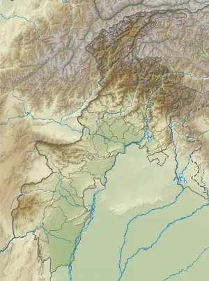 Location of lake in Pakistan