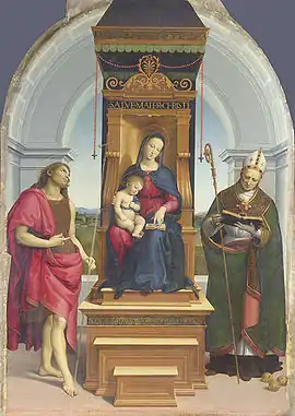 The Ansidei Madonna, c. 1505, beginning to move on from Perugino