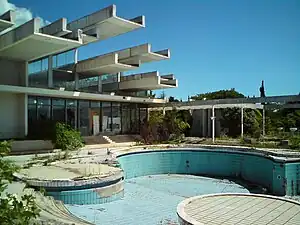 Now abandoned Haludovo Palace Hotel (1971) by Boris Magaš on Krk