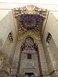 Portal of the Palace of Amir Qawsun: the inner portal with semi-dome and muqarnas dates from 1337, while the muqarnas canopy above dates from Qaytbay's reign (1468–1496)