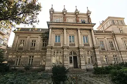 Neoclassical - Știrbei Palace (Calea Victoriei no. 107), by Michel Sanjouand, c.1835; with a new level with caryatids added in 1882 by Joseph Hartmann