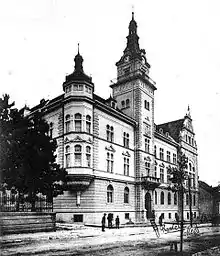 Suceava (German: Suczawa) town hall (nowadays administrative palace), early 20th century