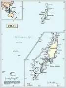 Palau geography map