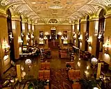 Palmer House Lobby; Three Palmer House hotels have been located on State Street in Chicago