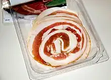 Packaged pancetta