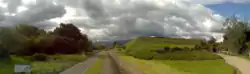 Panoramic view of part of the ruins of Pumapungo in Cuenca, Ecuador.