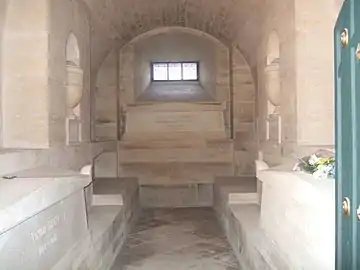 Tombs of Victor Hugo (left), Alexandre Dumas (center), and Emile Zola (right)