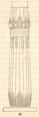 A drawing of a lotus column