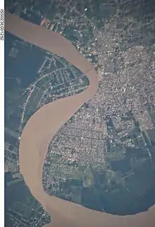 Mouth of the Suriname River at Paramaribo